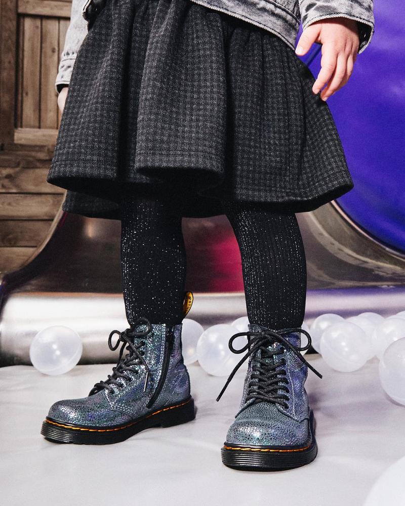 Dr Martens Toddler 1460 Pascal Iridescent Veterlaarzen Kinderen Metal | NL 126JPQ